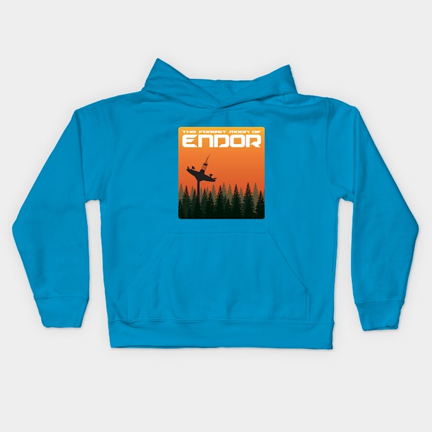 Endor by Day Kids Hoodie by Catlore
